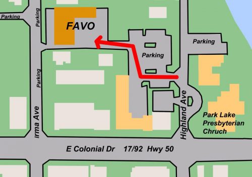 How to reach the artists studios in parking lot