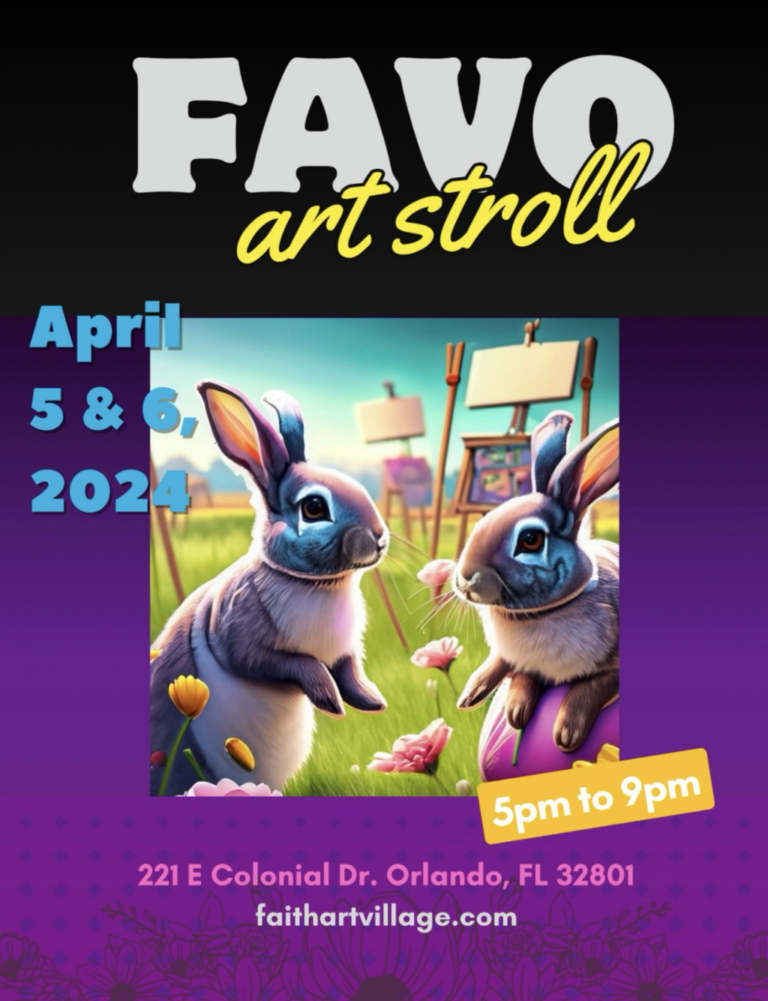Art Gallery Open House Orlando Florida FAVO Village April 2024