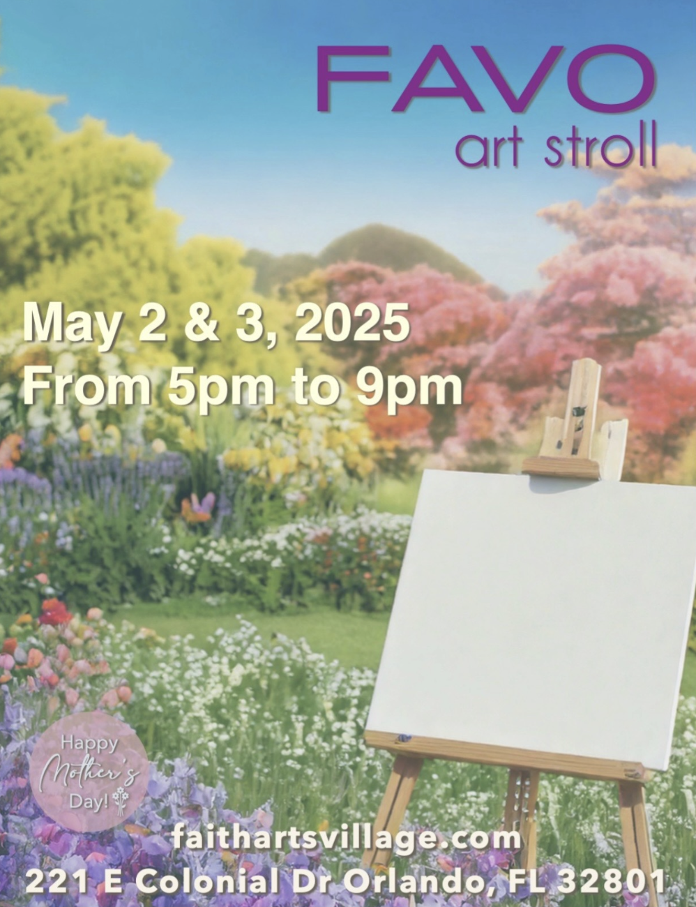 FAVO Art Stroll Open House May 2025 Orlando Florida Artists Show