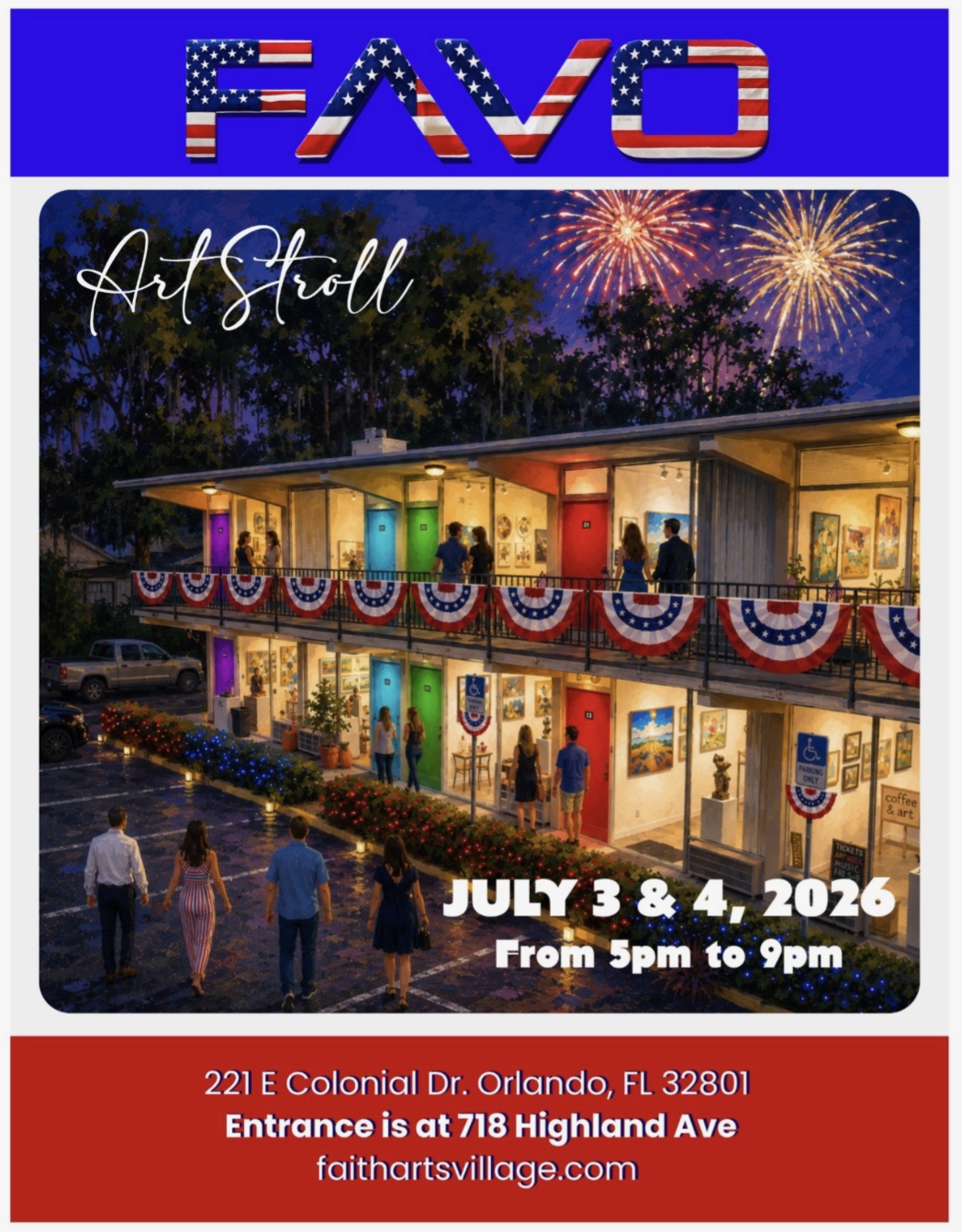 FAVO Art Gallery Open House Orlando Florida July 2026
